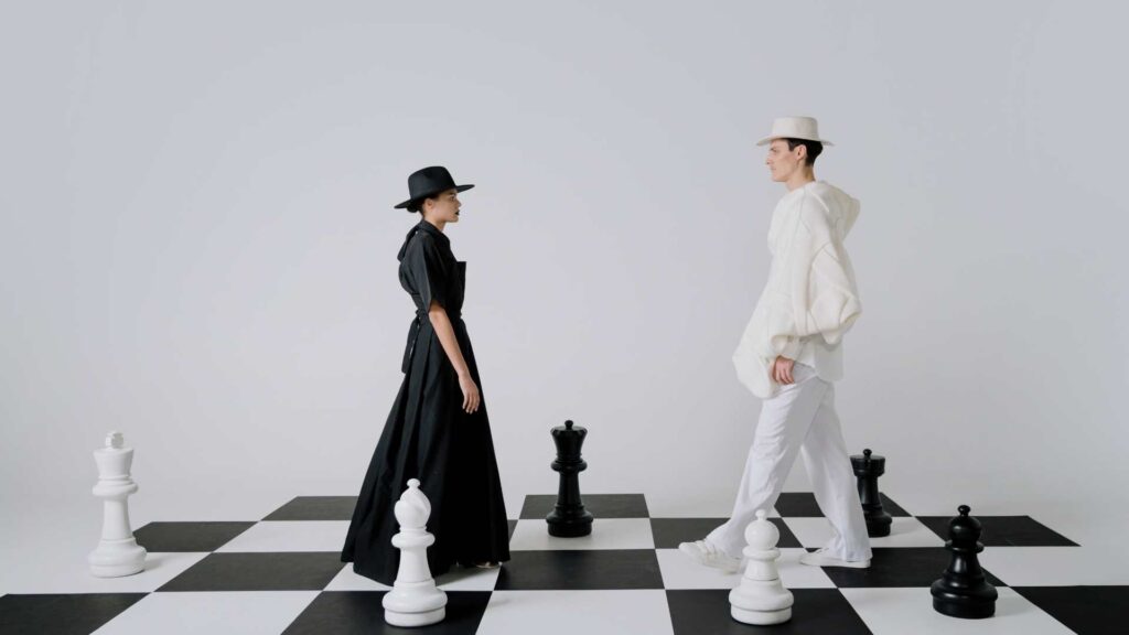mode en noir et blanc