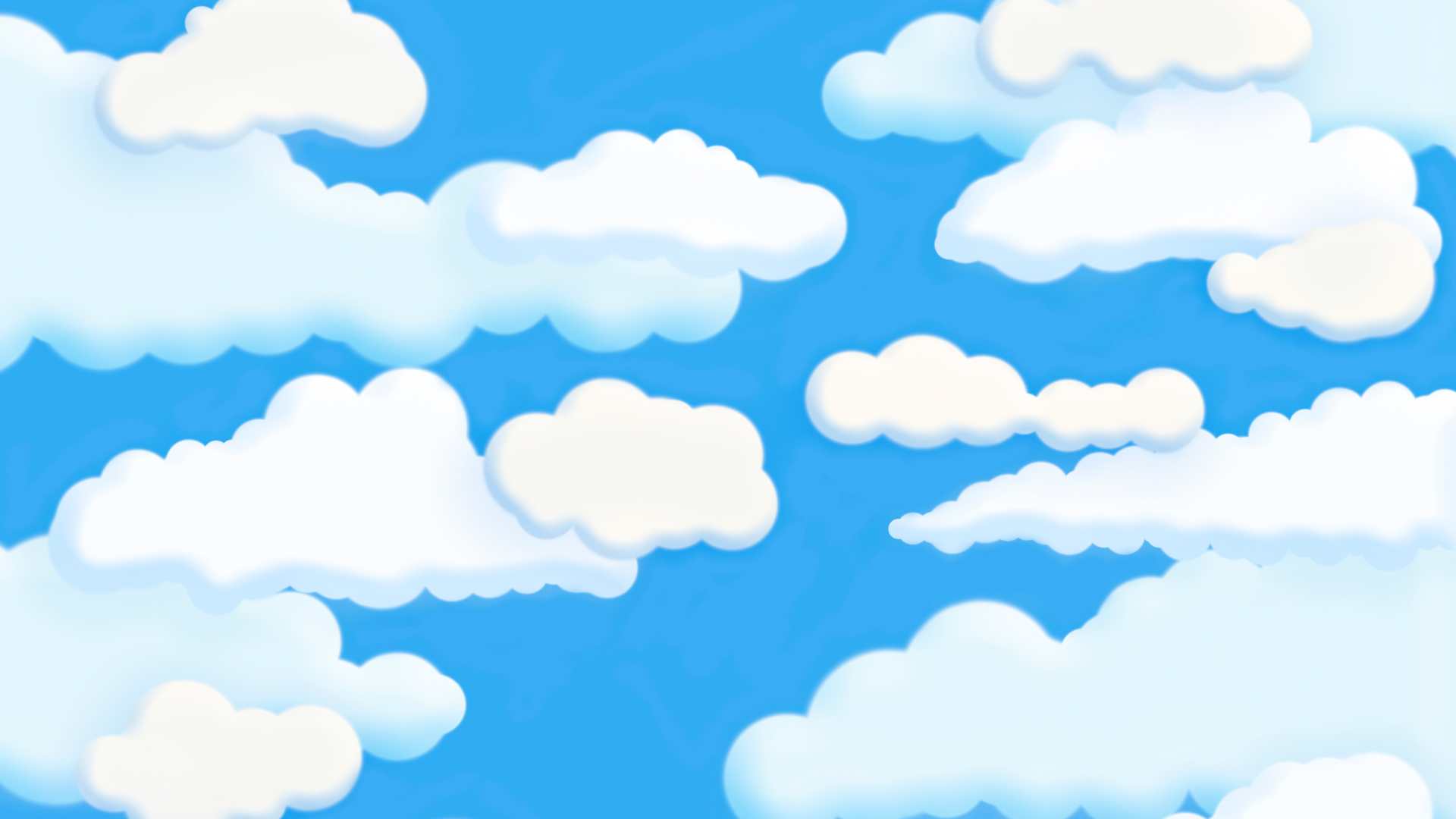 Nuage de dessin animé en 2d 