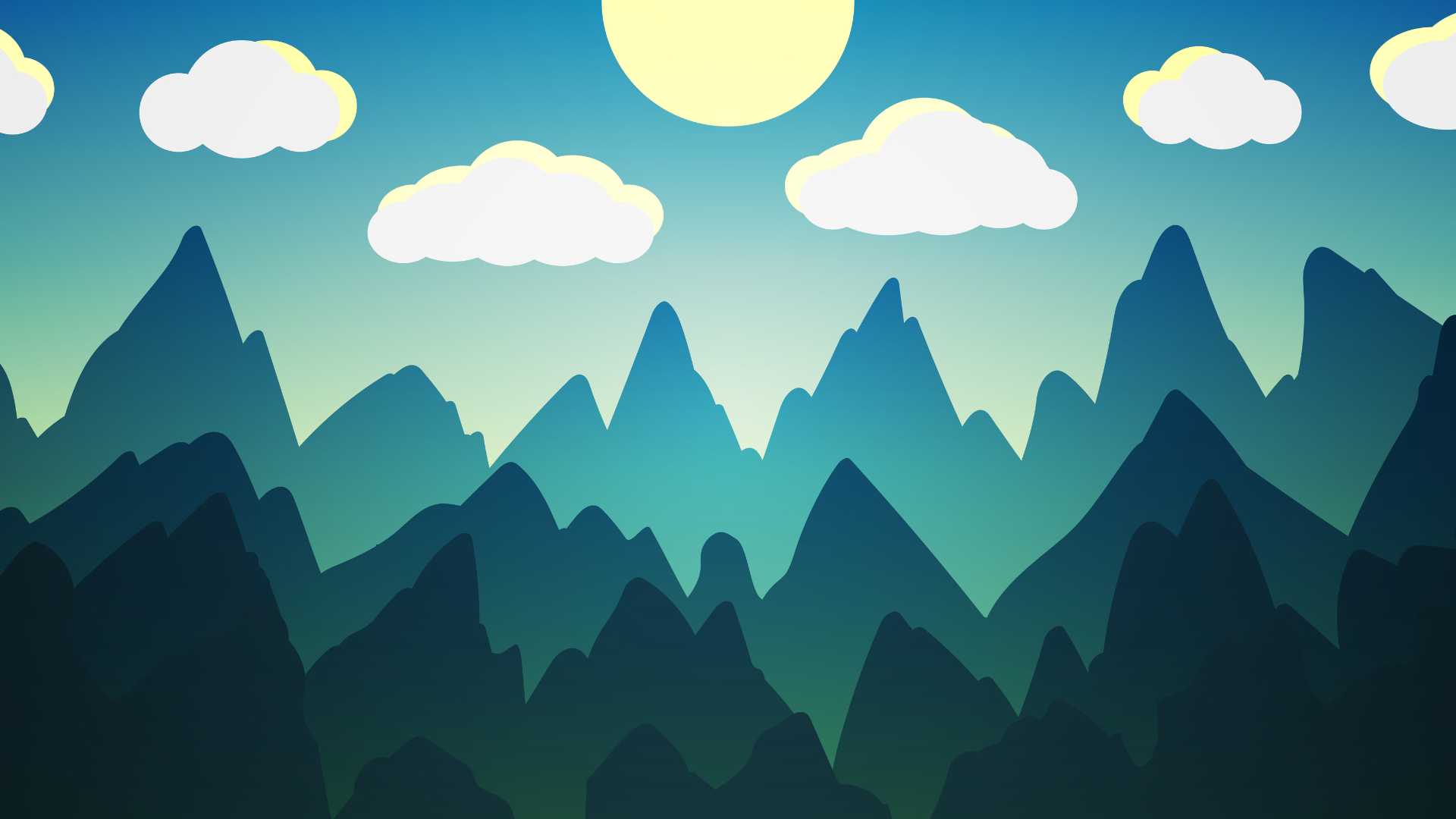 Décor de montagne en 2d 